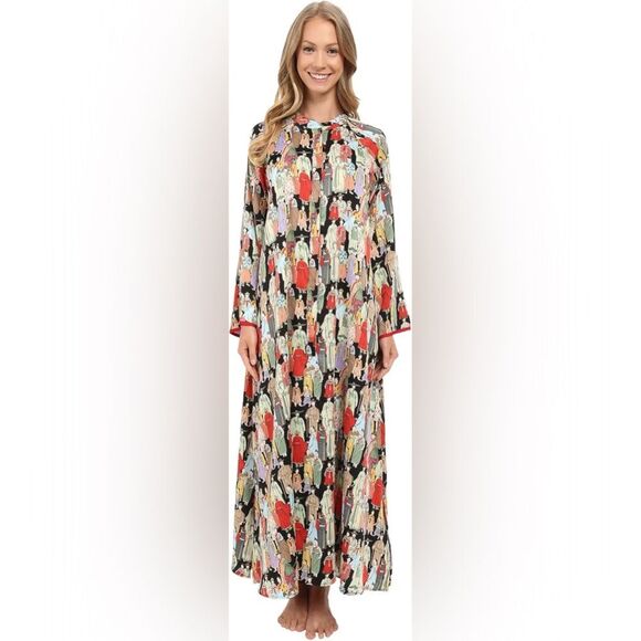 Natori Dynasty Zip Caftan Size Small - Picture 1 of 6